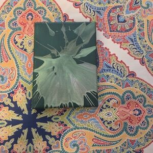 Abstract Green and Silver Canvas Art